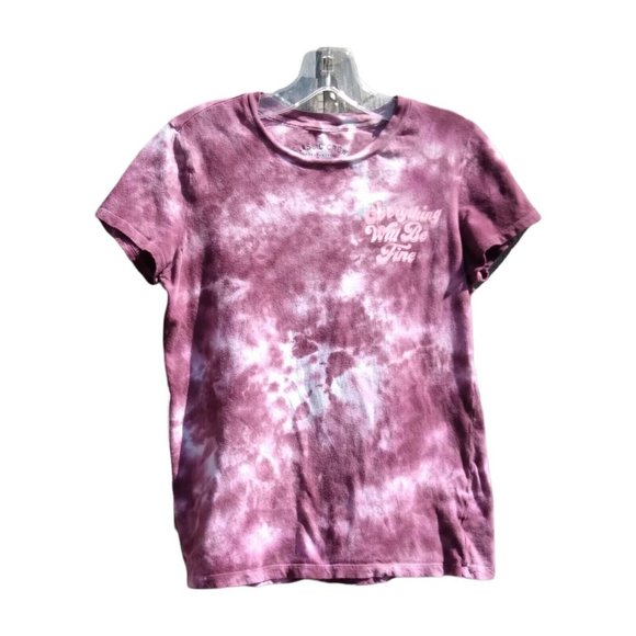 Classic Crew Tops - Classic Crew Tie Dye Hot Pink/White Large T-shirt Everything Will Be Fine Logo